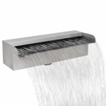 Fântână de piscină dreptunghiulară cu cascadă 30 cm oțel inoxidabil Fântână de piscină dreptunghiulară cu cascadă 30 cm oțel inoxidabil