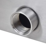 Fântână de piscină dreptunghiulară cu cascadă 45 cm oțel inoxidabil Fântână de piscină dreptunghiulară cu cascadă 45 cm oțel inoxidabil