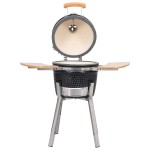 Grătar Kamado cu afumătoare din ceramică 81 cm Grătar Kamado cu afumătoare din ceramică 81 cm