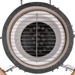 Grătar Kamado cu afumătoare din ceramică 81 cm Grătar Kamado cu afumătoare din ceramică 81 cm