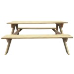 vidaXL Masă de picnic, 150 x 135 x 71,5 cm, lemn