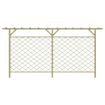 vidaXL Gard de grădină cu zăbrele și pergolă, lemn