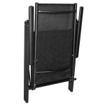 vidaXL Scaune pliante de grădină, 4 buc., negru, aluminiu și textilenă vidaXL Scaune pliante de grădină, 4 buc., negru, aluminiu și textilenă