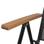 vidaXL Scaune pliante de grădină, 4 buc., negru, aluminiu și textilenă vidaXL Scaune pliante de grădină, 4 buc., negru, aluminiu și textilenă