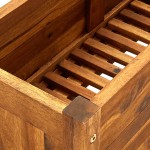 vidaXL Strat înălțat de grădină, 76 x 27,6 x 25 cm, lemn de acacia