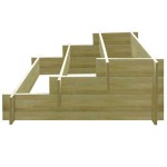 vidaXL Jardinieră cu 3 niveluri, 90 x 90 x 35 cm, lemn tratat vidaXL Jardinieră cu 3 niveluri, 90 x 90 x 35 cm, lemn tratat
