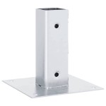 vidaXL Baze stâlp pătrate 4 buc Argintiu 46x46 mm Oțel galvanizat vidaXL Baze stâlp pătrate 4 buc Argintiu 46x46 mm Oțel galvanizat
