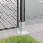 vidaXL Baze stâlp pătrate 4 buc Argintiu 46x46 mm Oțel galvanizat vidaXL Baze stâlp pătrate 4 buc Argintiu 46x46 mm Oțel galvanizat