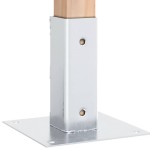 vidaXL Baze stâlp pătrate 4 buc Argintiu 46x46 mm Oțel galvanizat vidaXL Baze stâlp pătrate 4 buc Argintiu 46x46 mm Oțel galvanizat