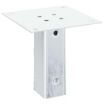 vidaXL Baze stâlp pătrate 4 buc Argintiu 46x46 mm Oțel galvanizat vidaXL Baze stâlp pătrate 4 buc Argintiu 46x46 mm Oțel galvanizat
