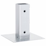 vidaXL Baze stâlp pătrate 4 buc Argintiu 51x51 mm Oțel galvanizat