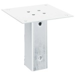 vidaXL Baze stâlp pătrate 4 buc Argintiu 51x51 mm Oțel galvanizat