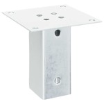 vidaXL Baze stâlp pătrate 4 buc Argintiu 61x61 mm Oțel galvanizat vidaXL Baze stâlp pătrate 4 buc Argintiu 61x61 mm Oțel galvanizat