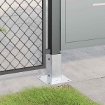 vidaXL Baze stâlp pătrate 12 buc Argintiu 61x61 mm Oțel galvanizat vidaXL Baze stâlp pătrate 12 buc Argintiu 61x61 mm Oțel galvanizat