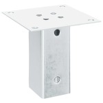 vidaXL Baze stâlp pătrate 12 buc Argintiu 61x61 mm Oțel galvanizat vidaXL Baze stâlp pătrate 12 buc Argintiu 61x61 mm Oțel galvanizat