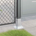 vidaXL Baze stâlp pătrate 4 buc Argintiu 71x71 mm Oțel galvanizat vidaXL Baze stâlp pătrate 4 buc Argintiu 71x71 mm Oțel galvanizat