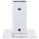 vidaXL Baze stâlp pătrate 12 buc Argintiu 71x71 mm Oțel galvanizat vidaXL Baze stâlp pătrate 12 buc Argintiu 71x71 mm Oțel galvanizat