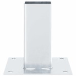 vidaXL Baze stâlp pătrate 12 buc Argintiu 71x71 mm Oțel galvanizat vidaXL Baze stâlp pătrate 12 buc Argintiu 71x71 mm Oțel galvanizat