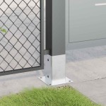 vidaXL Baze stâlp pătrate 12 buc Argintiu 81x81 mm Oțel galvanizat vidaXL Baze stâlp pătrate 12 buc Argintiu 81x81 mm Oțel galvanizat