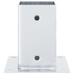 vidaXL Baze stâlp pătrate 12 buc Argintiu 81x81 mm Oțel galvanizat vidaXL Baze stâlp pătrate 12 buc Argintiu 81x81 mm Oțel galvanizat