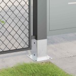vidaXL Baze stâlp pătrate 4 buc Argintiu 91x91 mm Oțel galvanizat vidaXL Baze stâlp pătrate 4 buc Argintiu 91x91 mm Oțel galvanizat