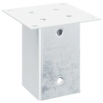 vidaXL Baze stâlp pătrate 4 buc Argintiu 91x91 mm Oțel galvanizat vidaXL Baze stâlp pătrate 4 buc Argintiu 91x91 mm Oțel galvanizat