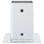 vidaXL Baze stâlp pătrate 12 buc Argintiu 91x91 mm Oțel galvanizat vidaXL Baze stâlp pătrate 12 buc Argintiu 91x91 mm Oțel galvanizat