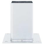vidaXL Baze stâlp pătrate 12 buc Argintiu 91x91 mm Oțel galvanizat vidaXL Baze stâlp pătrate 12 buc Argintiu 91x91 mm Oțel galvanizat