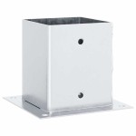 vidaXL Baze stâlp pătrate 4 buc Argintiu 101x101 mm Oțel galvanizat vidaXL Baze stâlp pătrate 4 buc Argintiu 101x101 mm Oțel galvanizat