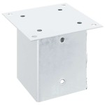vidaXL Baze stâlp pătrate 12 buc Argintiu 101x101 mm Oțel galvanizat vidaXL Baze stâlp pătrate 12 buc Argintiu 101x101 mm Oțel galvanizat