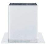 vidaXL Baze stâlp pătrate 12 buc Argintiu 101x101 mm Oțel galvanizat vidaXL Baze stâlp pătrate 12 buc Argintiu 101x101 mm Oțel galvanizat