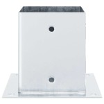 vidaXL Baze stâlp pătrate 4 buc Argintiu 121x121 mm Oțel galvanizat vidaXL Baze stâlp pătrate 4 buc Argintiu 121x121 mm Oțel galvanizat