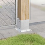 vidaXL Baze stâlp pătrate 12 buc Argintiu 121x121 mm Oțel galvanizat vidaXL Baze stâlp pătrate 12 buc Argintiu 121x121 mm Oțel galvanizat
