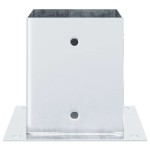 vidaXL Baze stâlp pătrate 12 buc Argintiu 121x121 mm Oțel galvanizat vidaXL Baze stâlp pătrate 12 buc Argintiu 121x121 mm Oțel galvanizat