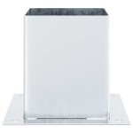 vidaXL Baze stâlp pătrate 12 buc Argintiu 121x121 mm Oțel galvanizat vidaXL Baze stâlp pătrate 12 buc Argintiu 121x121 mm Oțel galvanizat