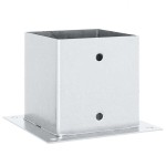 vidaXL Baze stâlp pătrate 4 buc Argintiu 141x141 mm Oțel galvanizat vidaXL Baze stâlp pătrate 4 buc Argintiu 141x141 mm Oțel galvanizat