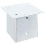 vidaXL Baze stâlp pătrate 4 buc Argintiu 141x141 mm Oțel galvanizat vidaXL Baze stâlp pătrate 4 buc Argintiu 141x141 mm Oțel galvanizat