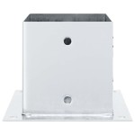 vidaXL Baze stâlp pătrate 4 buc Argintiu 141x141 mm Oțel galvanizat vidaXL Baze stâlp pătrate 4 buc Argintiu 141x141 mm Oțel galvanizat