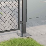 vidaXL Baze stâlp pătrate 4 buc Antracit Oțel acoperit cu pulbere vidaXL Baze stâlp pătrate 4 buc Antracit Oțel acoperit cu pulbere