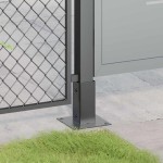vidaXL Baze stâlp pătrate 4 buc Antracit Oțel acoperit cu pulbere vidaXL Baze stâlp pătrate 4 buc Antracit Oțel acoperit cu pulbere