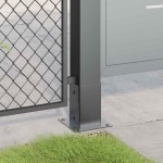 vidaXL Baze stâlp pătrate 4 buc Antracit Oțel acoperit cu pulbere vidaXL Baze stâlp pătrate 4 buc Antracit Oțel acoperit cu pulbere