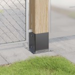 vidaXL Baze de stâlp pătrate 12 buc Antracit Oțel acoperit cu pulbere vidaXL Baze de stâlp pătrate 12 buc Antracit Oțel acoperit cu pulbere