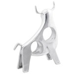 vidaXL Sculptură taur, argintiu, 22x9,5x34 cm, aluminiu vidaXL Sculptură taur, argintiu, 22x9,5x34 cm, aluminiu