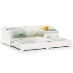 vidaXL Pat de zi cu șutul fără saltea „IRUN” Alb 90x200 cm