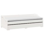 vidaXL Pat de zi cu șutul fără saltea „IRUN” Alb 90x200 cm