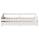 vidaXL Pat de zi cu șutul fără saltea „IRUN” Alb 90x200 cm