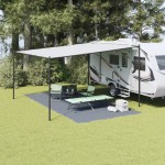vidaXL Accesoriu cort Albastru-gri Poliester 300 x 600 cm vidaXL Accesoriu cort Albastru-gri Poliester 300 x 600 cm