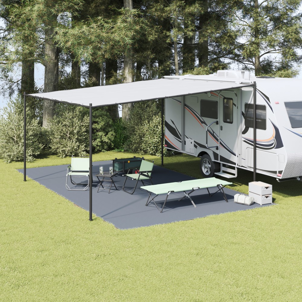 vidaXL Accesoriu pentru cort Albastru-gri Poliester 400 x 700 cm