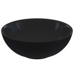 vidaXL Lavoar negru lucios Ø28x10 cm ceramică vidaXL Lavoar negru lucios Ø28x10 cm ceramică