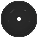 vidaXL Lavoar negru lucios Ø28x10 cm ceramică vidaXL Lavoar negru lucios Ø28x10 cm ceramică